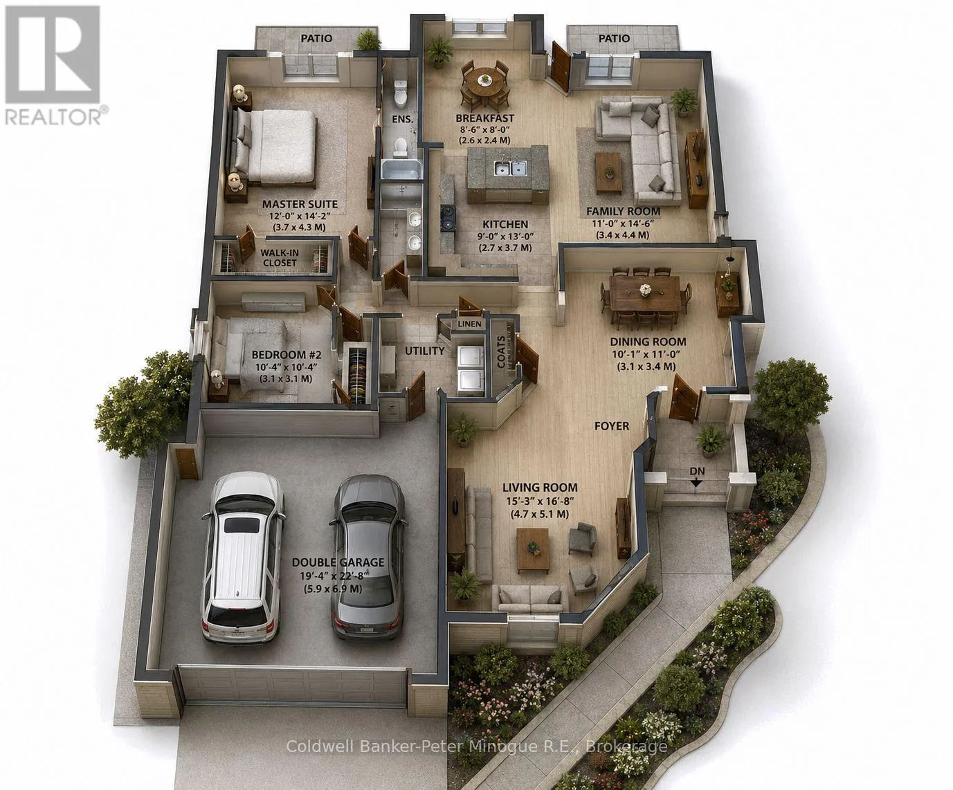 Concept Plan One — 3D floor plan layout, 1,478 sq ft